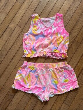Lilly Pulitzer Girls Tropical Print Set